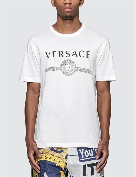 versace t shirt herren weiß|versace tee shirts for men.